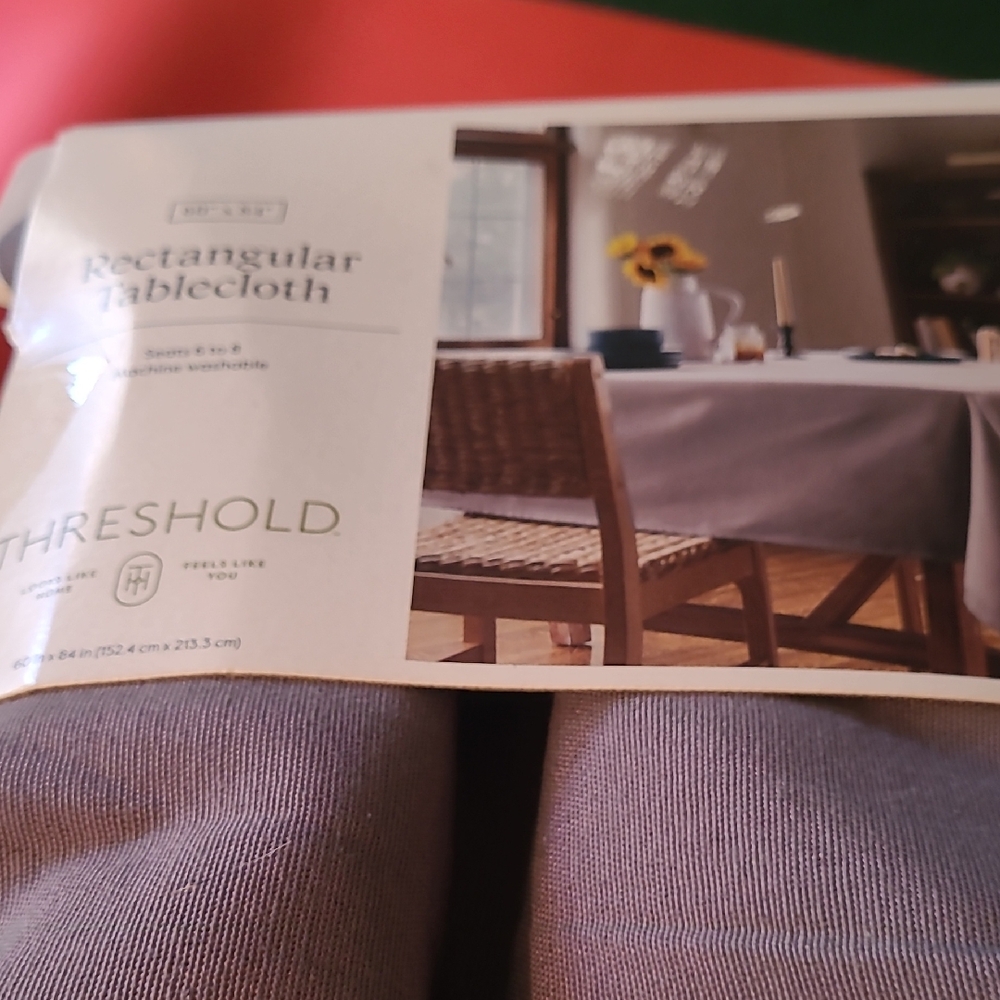 Threshold Rectangular Tablecloth - Elegant Gray